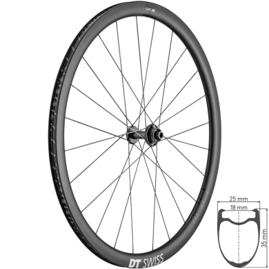 DT Swiss PRC 1100 Dicut 35 Koło przednie szosa 700C disc Center Lock