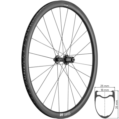 DT Swiss PRC 1100 Dicut 35 Koło tylne szosa 700C oś 5mm