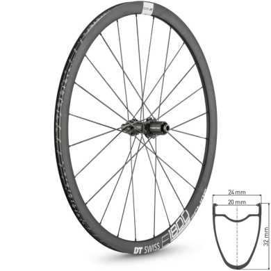 DT Swiss E 1800 Spline 32 Koło tylne szosa 700C disc Center lock