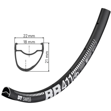 DT Swiss RR 411 Obręcz rowerowa szosowa 700C asymetryczna disc brake