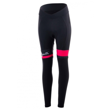 Spodnie rowerowe damskie z wkładką Rogelli Select czarno-różowe