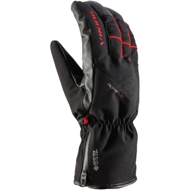 Rękawice narciarskie Viking Softshell Venom czarno-czerwone