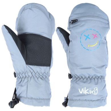 Rękawice narciarskie dziecięce Viking Kids Smaili szare