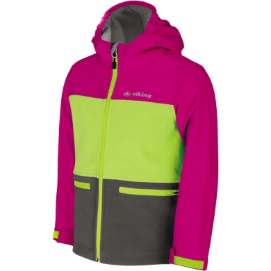Kurtka dziecięca Viking Kids Frigg Softshell różowa