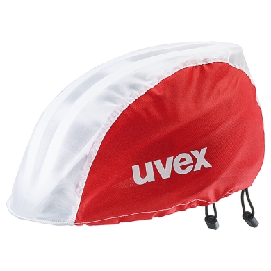 Osłona przeciwdeszczowa do kasku Uvex Rain Cap Bike czerwono-biała