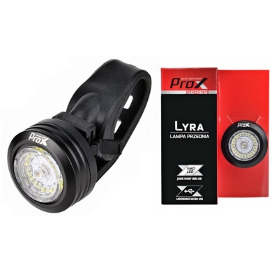 ProX Lyra F Lampka rowerowa przednia 24x SMD LED 30 Lm aku USB