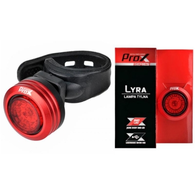 ProX Lyra R Lampka rowerowa tylna 24x SMD LED 15 Lm aku USB