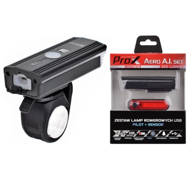 Zestaw lampek ProX Aero A.I. SET LED 350 Lm aku USB