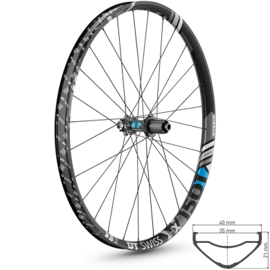 DT Swiss HX 1501 Spline One 35 Koło tylne eMTB 27,5" disc 6 śrub