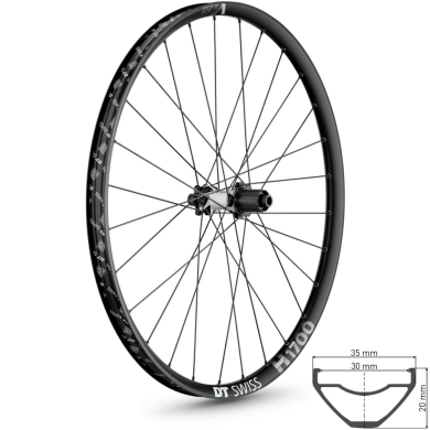 DT Swiss H 1700 Spline 30 Koło tylne eMTB 27,5" disc 6 śrub