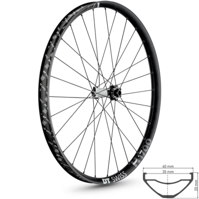 DT Swiss H 1700 Spline 35 Koło przednie eMTB 27,5" disc 6 śrub