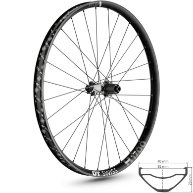 DT Swiss H 1700 Spline 35 Koło tylne eMTB 27,5" disc 6 śrub