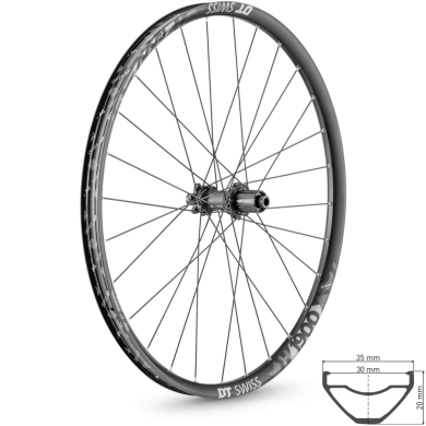 DT Swiss H 1900 Spline 30 Koło tylne eMTB 27,5" disc 6 śrub