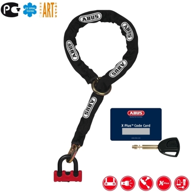 Łańcuch z kłódką Abus Granit Power XS 67 10KS czarno-czerwony