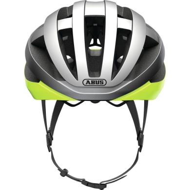 Kask rowerowy Abus Viantor Quin srebrno-żółty