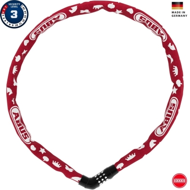 Łańcuch Abus Steel O Chain 4804C Symbols czerwony