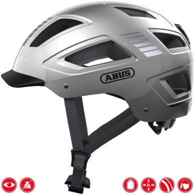 Kask rowerowy Abus Hyban 2.0 Signal srebrny