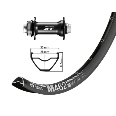 DT Swiss M462 27,5" 15x110mm Shimano Deore XT HB-M8010 Koło przednie