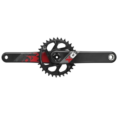 Mechanizm korbowy SRAM X01 Eagle DUB 1x12 (32T) czarno-czerwony