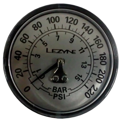 Manometr do pompki podłogowej Lezyne 220 PSI 2,5"