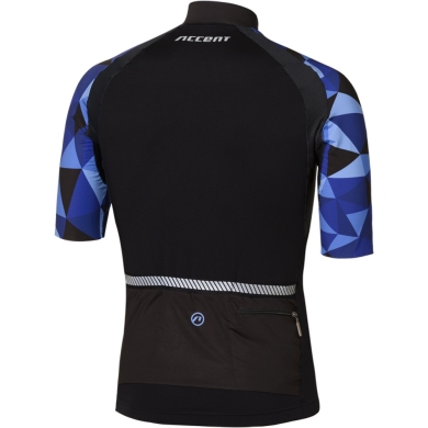 Koszulka rowerowa Accent Mosaic czarno-niebieska