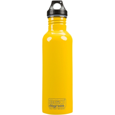 360 Degrees Single Wall Stainless Butelka 750ml żółta