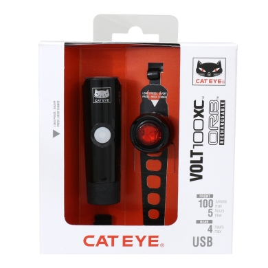 Zestaw lampek rowerowych Cateye VOLT100XC / SL-LD160RC ORB