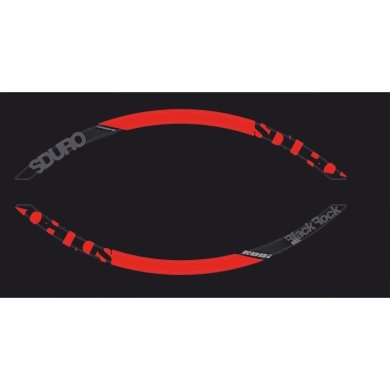 Naklejki na obręcz Haibike Black Rock SDURO 27,5" czarno-czerwone