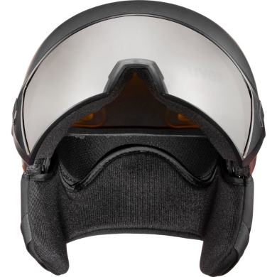 Uvex Hlmt 700 Visor Kask narciarski snowboard dark slate orange mat litemirror silver