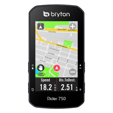 Nawigacja rowerowa Bryton Rider 750T  HRM + CAD + SPD