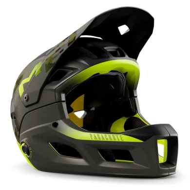 Kask rowerowy Fullface MET Parachute MCR MIPS czarno-zielony