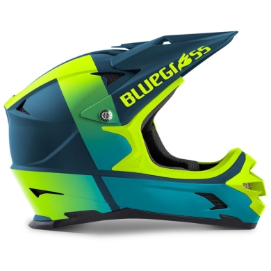 Kask rowerowy Fullface Bluegrass Intox niebiesko-żółty