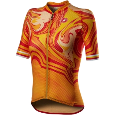 Koszulka rowerowa damska Castelli Climbers 2.0 pomarańczowa