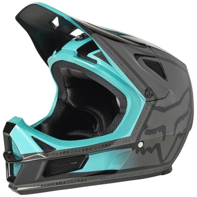 Kask rowerowy Fullface Fox Rampage Comp MIPS szaro-turkusowy