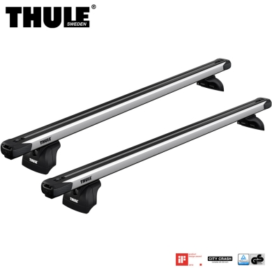 Bagażnik Dachowy Thule SlideBar Citroen C6 4-dr Sedan 05-12 fabryczne punkty srebrny