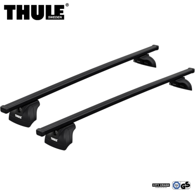 Bagażnik Dachowy Thule SquareBar Evo Mitsubishi Outlander 5-dr SUV 13- zintegrowane relingi srebrny