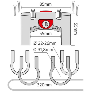 Adapter na kierownicę KlickFix z blokadą