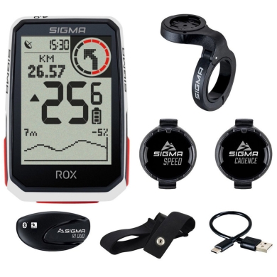 Licznik rowerowy Sigma ROX 4.0 Sensor Set biały