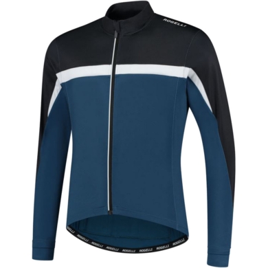 Koszulka rowerowa z długim rękawem Rogelli Course niebiesko-czarna