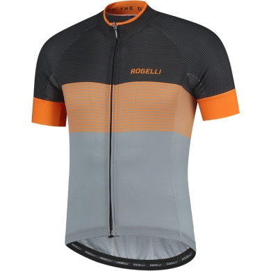 Koszulka rowerowa Rogelli Boost szaro-pomarańczowa