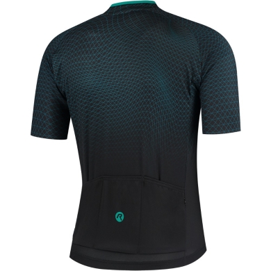 Koszulka rowerowa Rogelli Weave czarno-zielona
