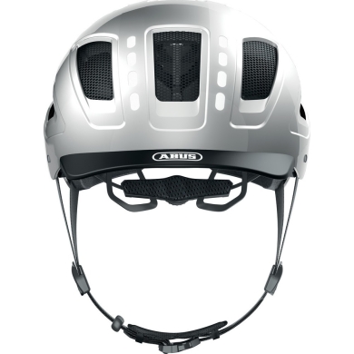 Kask rowerowy Abus Hyban 2.0 LED srebrny