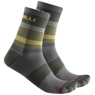Skarpetki Castelli Scia 12 zielono-szare