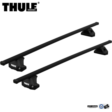 Bagażnik dachowy Thule SquareBar EVO BMW 1-series 3-dr Hatchback 07-11 fabryczne punkty czarny