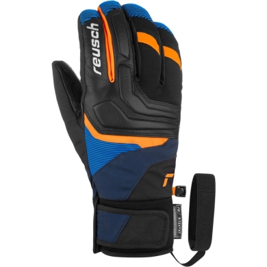 Rękawice narciarskie Reusch Strike R-TEX XT niebiesko-pomarańczowe
