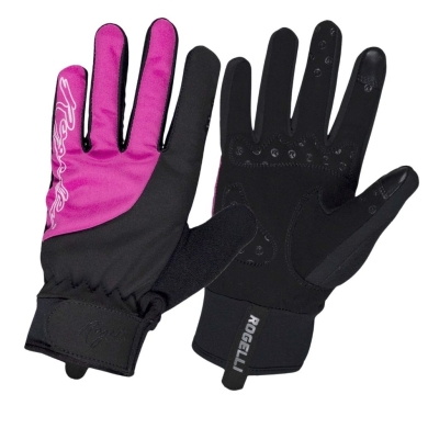 Rękawiczki Rogelli Storm Ladies czarno różowe