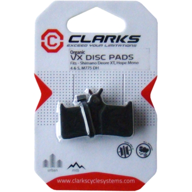 Okładziny hamulcowe Clarks VX801C żywiczne (XT 755-756 / M775 / HOPE Mono 4, 5)