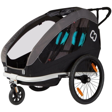 Przyczepka dziecięca Hamax Traveller Twin czarno-szara