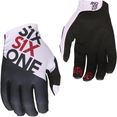 Rękawiczki SixSixOne 661 Raji biało-czarne