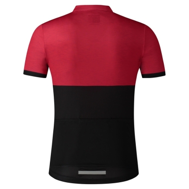 Koszulka rowerowa Shimano Element czerwono-czarna